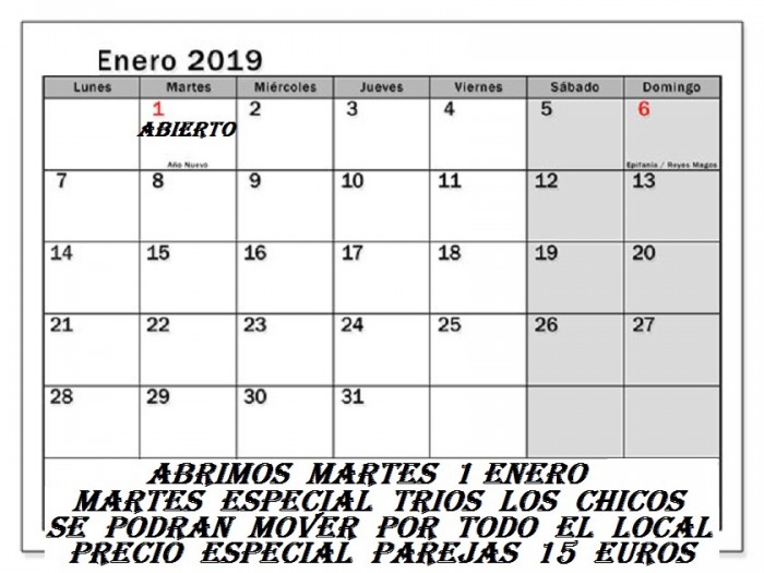 MARTES ESPECIAL TRIOS